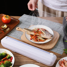 Load image into Gallery viewer, Suction Cup Type Cling Film Cutter Household Plastic Wrap Adjustable Storage Cutting Box, Suction Cup Cling Film Cutter
