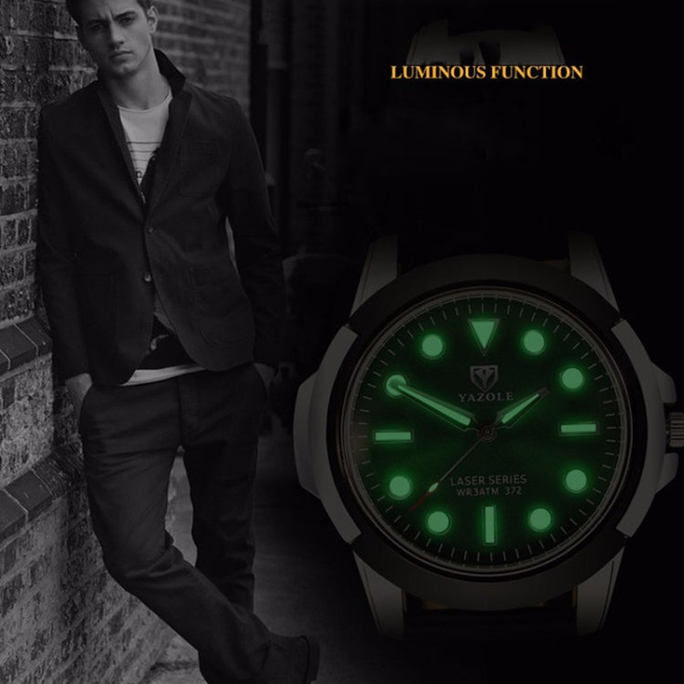 YAZOLE 372 Men Sports Watch Luminous Simple Quartz Watch