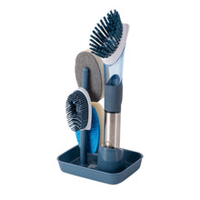 Load image into Gallery viewer, Kitchen Oil Dirty Pan Brush Can Add Detergent Sponge Brush Long Handle Cleaning Brush, Blue, Pink, Gray