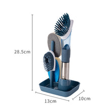 Load image into Gallery viewer, Kitchen Oil Dirty Pan Brush Can Add Detergent Sponge Brush Long Handle Cleaning Brush, Blue, Pink, Gray