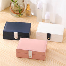 Load image into Gallery viewer, Portable Princess Style Jewelry Box Small Simple Earrings Ring Storage Box, 16.5x11.5x5.8cm