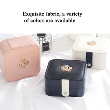 Load image into Gallery viewer, XH-001 Simple Creative Travel Portable Leather Earrings Jewelry Box, 11x11x5.8 cm