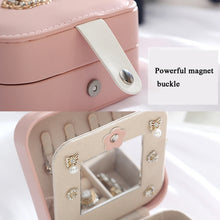 Load image into Gallery viewer, XH-001 Simple Creative Travel Portable Leather Earrings Jewelry Box, 11x11x5.8 cm