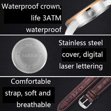 Load image into Gallery viewer, YAZOLE Simple Digital Two-color Dial Quartz Men Watch