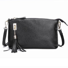 Load image into Gallery viewer, Ladies Fringed One-Shoulder Diagonal Bag Large-Capacity Casual Bag, Red, Navy Blue, Black, Brown, Deep Purple, Rose Red, Light Brown, Light Purple, Royal Blue