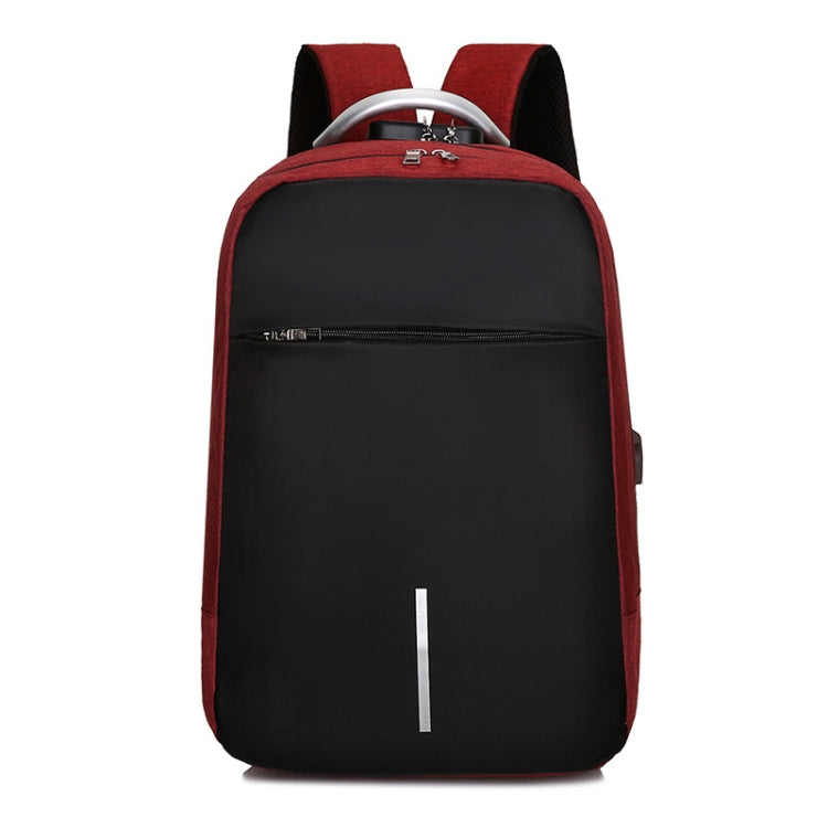 Men Password Lock Backpack Business Casual Anti-Theft Computer Bag With External USB Port