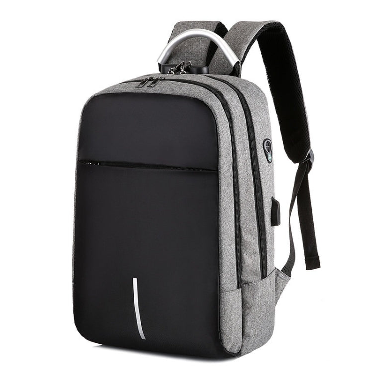 Men Password Lock Backpack Business Casual Anti-Theft Computer Bag With External USB Port
