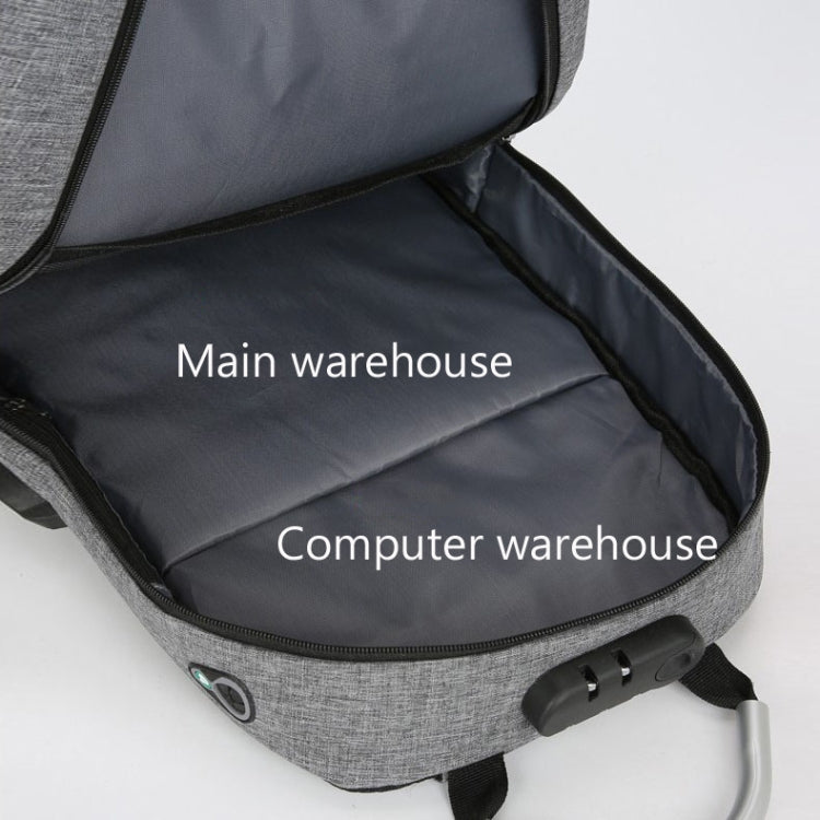 Men Password Lock Backpack Business Casual Anti-Theft Computer Bag With External USB Port