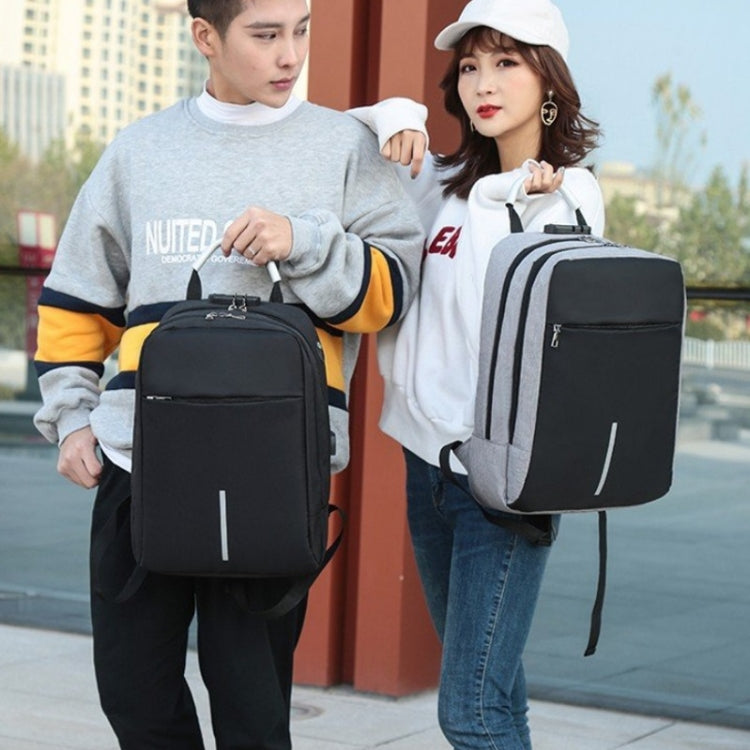 Men Password Lock Backpack Business Casual Anti-Theft Computer Bag With External USB Port