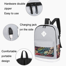 Load image into Gallery viewer, 3 in 1 College Style Casual Backpack Student USB Charging Backpack