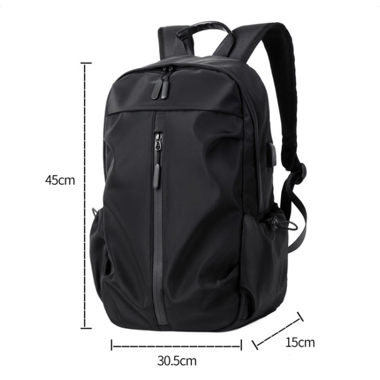 Men Oxford Backpack Business Computer Bag with External USB Port