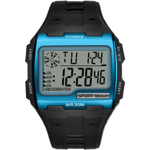 Load image into Gallery viewer, SYNOKE Square Sarge Screen Display Luminous Multifunctional Outdoor Men Sports Watch Digital Watch