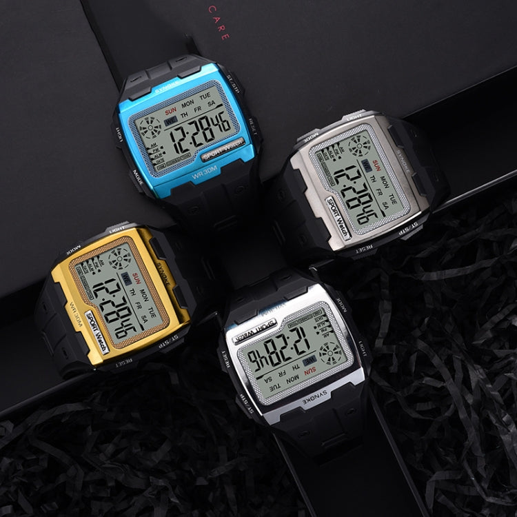 SYNOKE Square Sarge Screen Display Luminous Multifunctional Outdoor Men Sports Watch Digital Watch