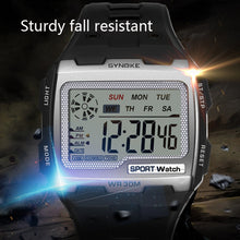 Load image into Gallery viewer, SYNOKE Square Sarge Screen Display Luminous Multifunctional Outdoor Men Sports Watch Digital Watch