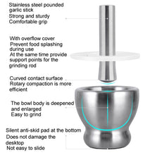 Load image into Gallery viewer, Kitchen 304 Stainless Steel Garlic Masher Spice Bean Nut Grinder, Straight Shape, Waist Shape, Drum Shape, Big Bowl Shape, Large Drum Shape