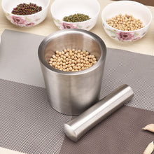 Load image into Gallery viewer, Kitchen 304 Stainless Steel Garlic Masher Spice Bean Nut Grinder, Straight Shape, Waist Shape, Drum Shape, Big Bowl Shape, Large Drum Shape