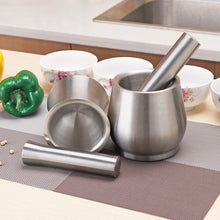 Load image into Gallery viewer, Kitchen 304 Stainless Steel Garlic Masher Spice Bean Nut Grinder, Straight Shape, Waist Shape, Drum Shape, Big Bowl Shape, Large Drum Shape