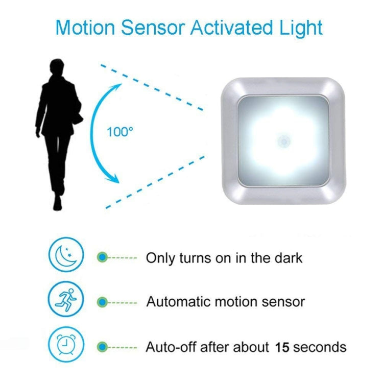1143 Human Body Sensation Night Light Smart Home Sensing Lights, Silver White Light, Silver Warm Light, White Shell White Light, White Shell Warm Light