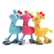 Load image into Gallery viewer, 3 PCS Pet Plush Toys For Cats And Dogs Plush Corn Kernels Deer Vocal Dog Toy, Rose Red, Blue, Yellow