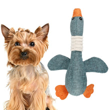 Load image into Gallery viewer, Long Animal Wild Goose Vocal Bite Resistant Dog Toy Plush Molar Dog Supplies, Gray, Blue, Brown