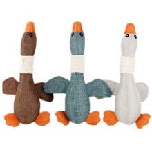 Load image into Gallery viewer, Long Animal Wild Goose Vocal Bite Resistant Dog Toy Plush Molar Dog Supplies, Gray, Blue, Brown