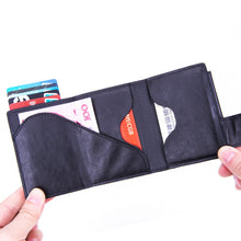Load image into Gallery viewer, Anti-Theft Aluminum Alloy Coin Purse RFID Anti-Degaussing Automatic Pop-Up PU Bank Card Bag, Mad Horse Black, Mad Horse Aprico, Mad Horse Blue, Carbon Fiber Black