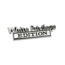 Load image into Gallery viewer, 2 PCS Car Metal Leaf Board Car Logo White Privilege Edition Modified Car Body Sticker Sign, White Privilege