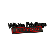 Load image into Gallery viewer, 2 PCS Car Metal Leaf Board Car Logo White Privilege Edition Modified Car Body Sticker Sign, White Privilege