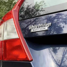 Load image into Gallery viewer, 2 PCS Car Metal Leaf Board Car Logo White Privilege Edition Modified Car Body Sticker Sign, White Privilege