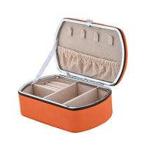 Load image into Gallery viewer, HN-001 Travel Portable Ring Lipstick Jewelry Storage Box, Necklace Version Pink, Mirror Version Pink, Necklace Version Blue, Mirror Version Blue, Necklace Version Orange, Mirror Version Orange, Necklace Version Gold, Mirror Version Gold                ...