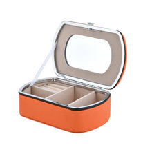 Load image into Gallery viewer, HN-001 Travel Portable Ring Lipstick Jewelry Storage Box, Necklace Version Pink, Mirror Version Pink, Necklace Version Blue, Mirror Version Blue, Necklace Version Orange, Mirror Version Orange, Necklace Version Gold, Mirror Version Gold                ...