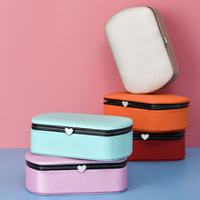 Load image into Gallery viewer, HN-001 Travel Portable Ring Lipstick Jewelry Storage Box, Necklace Version Pink, Mirror Version Pink, Necklace Version Blue, Mirror Version Blue, Necklace Version Orange, Mirror Version Orange, Necklace Version Gold, Mirror Version Gold                ...
