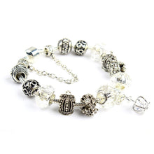 Load image into Gallery viewer, Ladies Crown Colorful Crystal Beaded Bracelet Handmade Glass Bead Bracelet, Length: 18cm, Length: 19cm, Length: 20cm, Length: 21cm