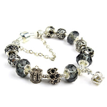 Load image into Gallery viewer, Ladies Crown Colorful Crystal Beaded Bracelet Handmade Glass Bead Bracelet, Length: 18cm, Length: 19cm, Length: 20cm, Length: 21cm