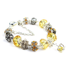 Load image into Gallery viewer, Ladies Crown Colorful Crystal Beaded Bracelet Handmade Glass Bead Bracelet, Length: 18cm, Length: 19cm, Length: 20cm, Length: 21cm