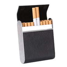 Load image into Gallery viewer, Men Metal Fiber Leather Magnetic Buckle Cigarette Case, Black, Coffee, Brown/Apricot, Red, Gray