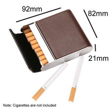 Load image into Gallery viewer, Men Metal Fiber Leather Magnetic Buckle Cigarette Case, Black, Coffee, Brown/Apricot, Red, Gray
