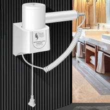 Load image into Gallery viewer, Hotel Hair Dryer Wall Mount High Power Hair Dryer Household Hair Cylinder Dryer, CN Plug, White, Black, Hotel Hairdryer White