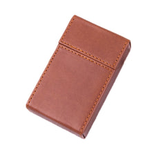 Load image into Gallery viewer, PU Leather Business Portable Cigarette Case, Black, Navy Blue, Light Blue, Gray, Brown /Apricot, Brown