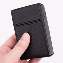 Load image into Gallery viewer, PU Leather Business Portable Cigarette Case, Black, Navy Blue, Light Blue, Gray, Brown /Apricot, Brown