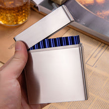 Load image into Gallery viewer, Men Stainless Steel Clamshell Business Cigarette Case, Y-9