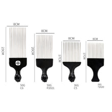 Load image into Gallery viewer, 3 PCS Hairdressing Steel Needle Oil Hair Comb Plastic Haircut Pointed Tail Comb, P2020, P2021, C6, C5