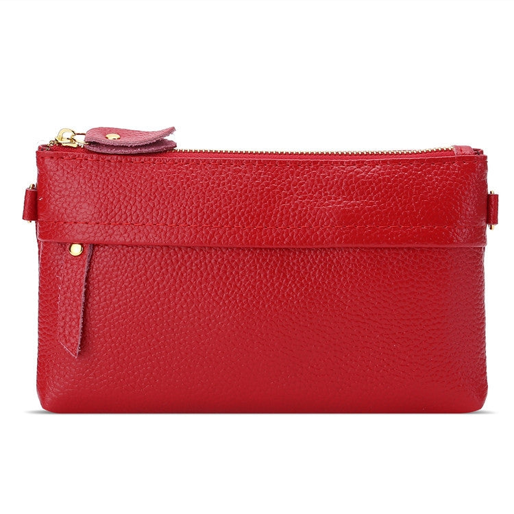 Ladies One-Shoulder Diagonal Mobile Phone Coin Purse, Lake Blue, Khaki, Jujube Red, Orange, Brown, Red, Navy Blue, Black, Ink