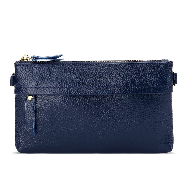 Ladies One-Shoulder Diagonal Mobile Phone Coin Purse, Lake Blue, Khaki, Jujube Red, Orange, Brown, Red, Navy Blue, Black, Ink