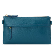 Load image into Gallery viewer, Ladies One-Shoulder Diagonal Mobile Phone Coin Purse, Lake Blue, Khaki, Jujube Red, Orange, Brown, Red, Navy Blue, Black, Ink