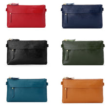 Load image into Gallery viewer, Ladies One-Shoulder Diagonal Mobile Phone Coin Purse, Lake Blue, Khaki, Jujube Red, Orange, Brown, Red, Navy Blue, Black, Ink