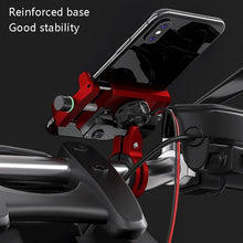Load image into Gallery viewer, Kewig M6 Aluminum Alloy Motorcycle Mobile Phone Bracket Rechargeable With Switch Waterproof Stable Navigation Bracket, M6(Black), M6(Blue), M6(Silver), M6(Red)