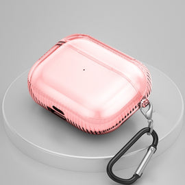 2 PCS Earphone Protective Cover TPU Airbag Transparent Protective Shell For AirPods Pro, Transparent Pink, Transparent Black, Transparent Green, Transparent