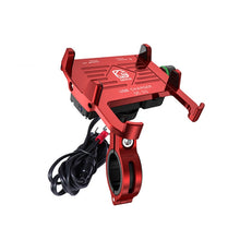 Load image into Gallery viewer, Kewig M6-S 12V Motorcycle Waterproof Aluminum Alloy Mobile Phone Bracket With QC3.0 Fast Charging, M6-S(Black), M6-S(Blue), M6-S(Red), M6-S(Silver)