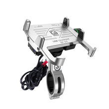 Load image into Gallery viewer, Kewig M6-S 12V Motorcycle Waterproof Aluminum Alloy Mobile Phone Bracket With QC3.0 Fast Charging, M6-S(Black), M6-S(Blue), M6-S(Red), M6-S(Silver)